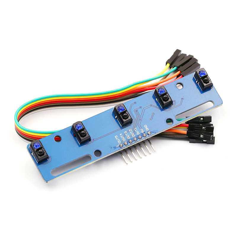 เซ็นเซอร์ตรวจจับเส้นขาวดำ 5 Senser Infrared Line Tracking for Smart car TCRT5000L