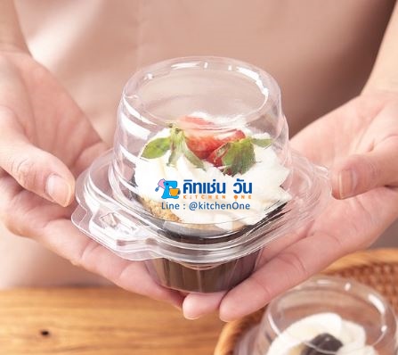 กล่องคัพเค้กใสทรงสูง กล่องคัพเค้กฝาสูงปิดล็อคในตัว กล่องคัพเค้ก1หลุม กล่องพลาสติกใส กล่องมัฟฟิน cup cake SBXY161