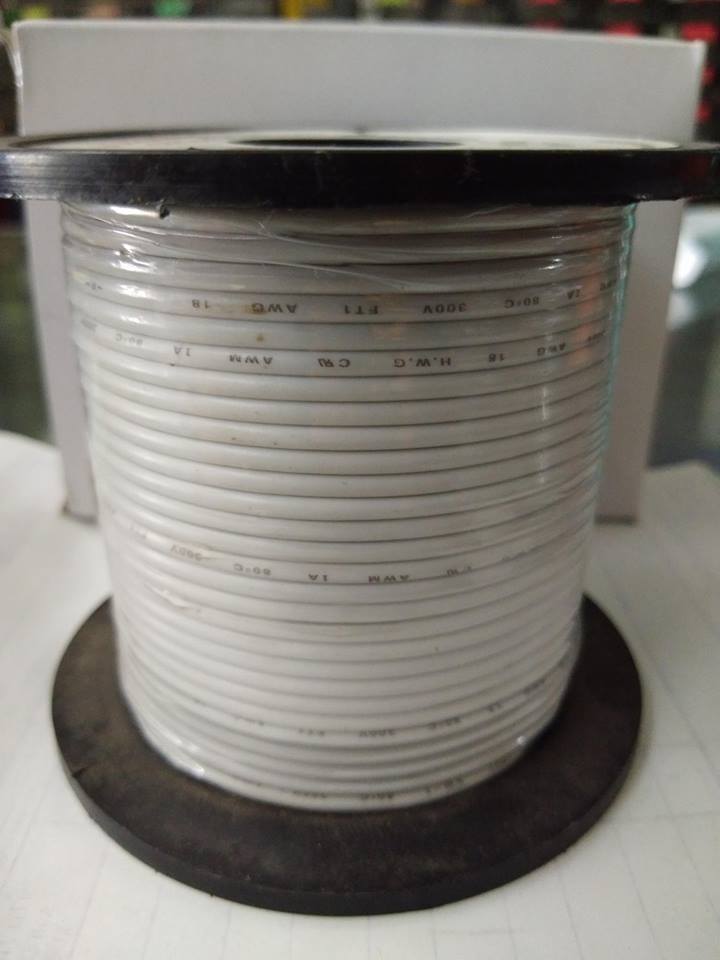 สายไฟ TSL 18 AWG 100FT สีขาว