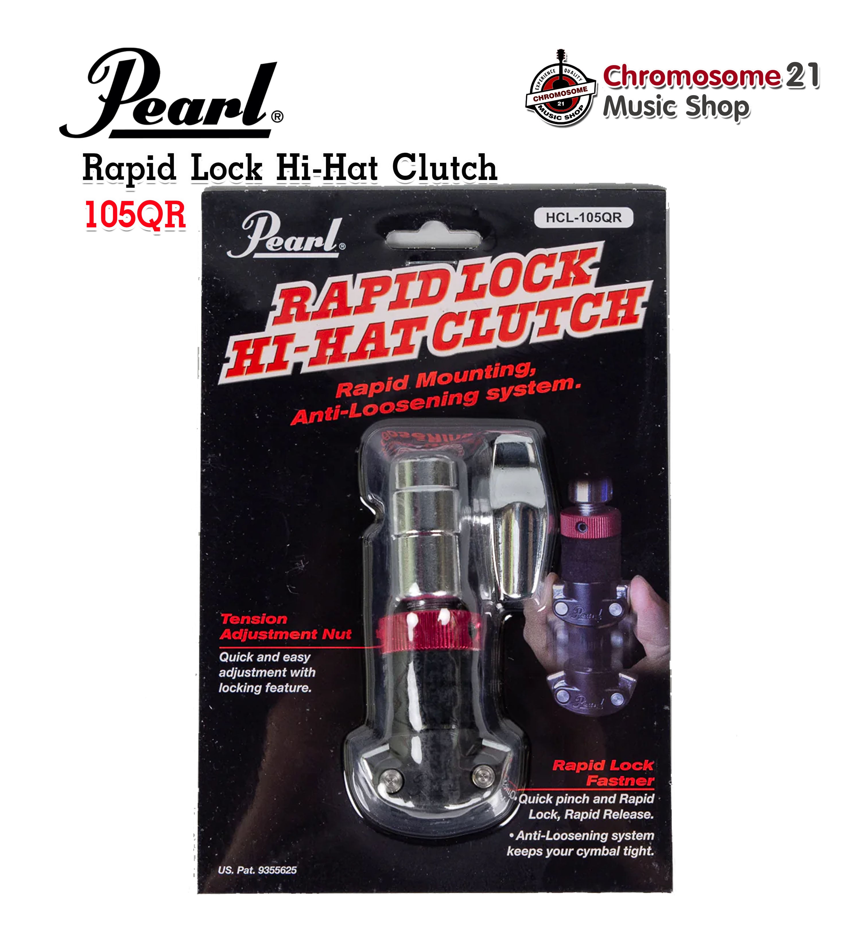 Pearl HCL 105QR ตัวล็อค ฉาบไฮแฮท