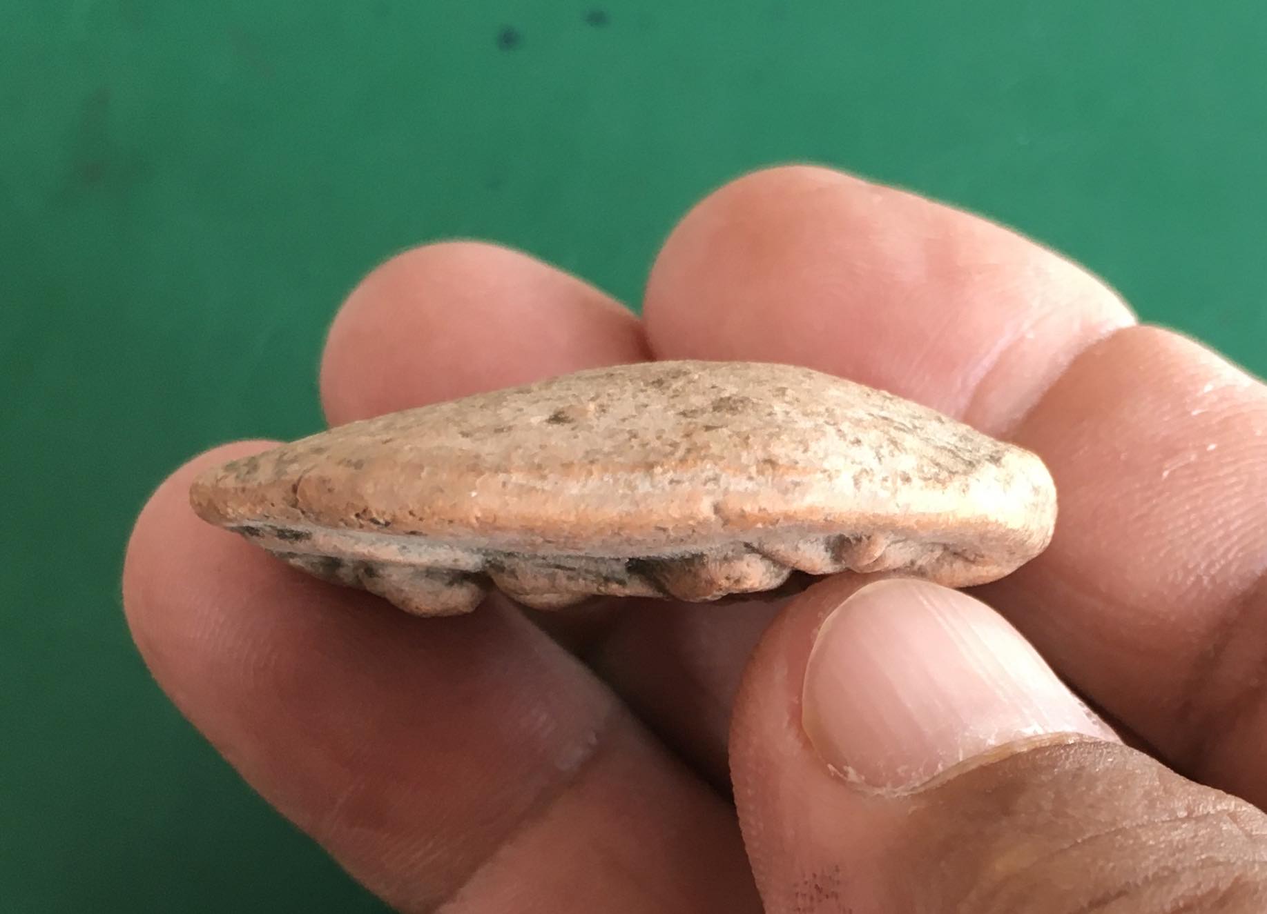 พระขุนแผนใบพุทรา เนื้อดิน กรุวัดใหญ่ชัยมงคล อยุธยา