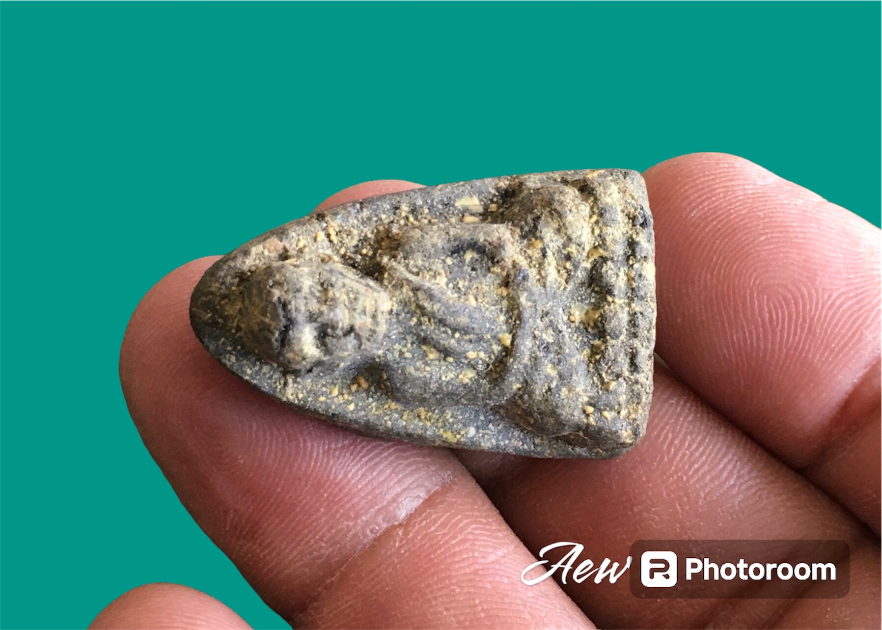 พระหลวงพ่อทวด เนื้อว่าน พิมพ์ใหญ่ หัวขึดไหล่จุด ปี 2497