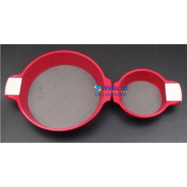 ที่ร่อนแป้ง สำหรับร่อนแป้งอย่างละเอียด พร้อมที่ปาดแป้ง ขนาดเล็ก/ใหญ่ (ตะแกรงร่อนแป้ง)