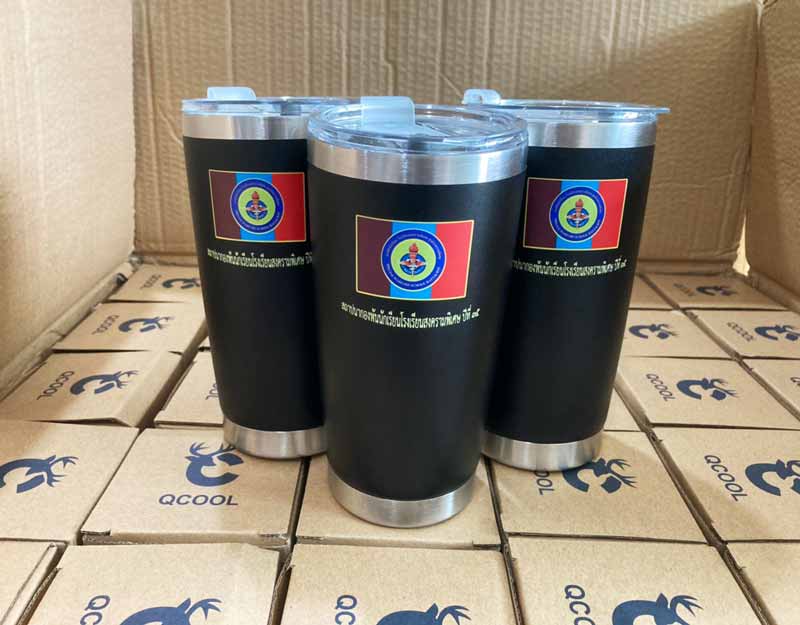 แก้วน้ำ Tumbler 20 Oz เก็บความเย็นพิมพ์สัญลักษณ์ โลโก้ ทหาร ตำรวจ