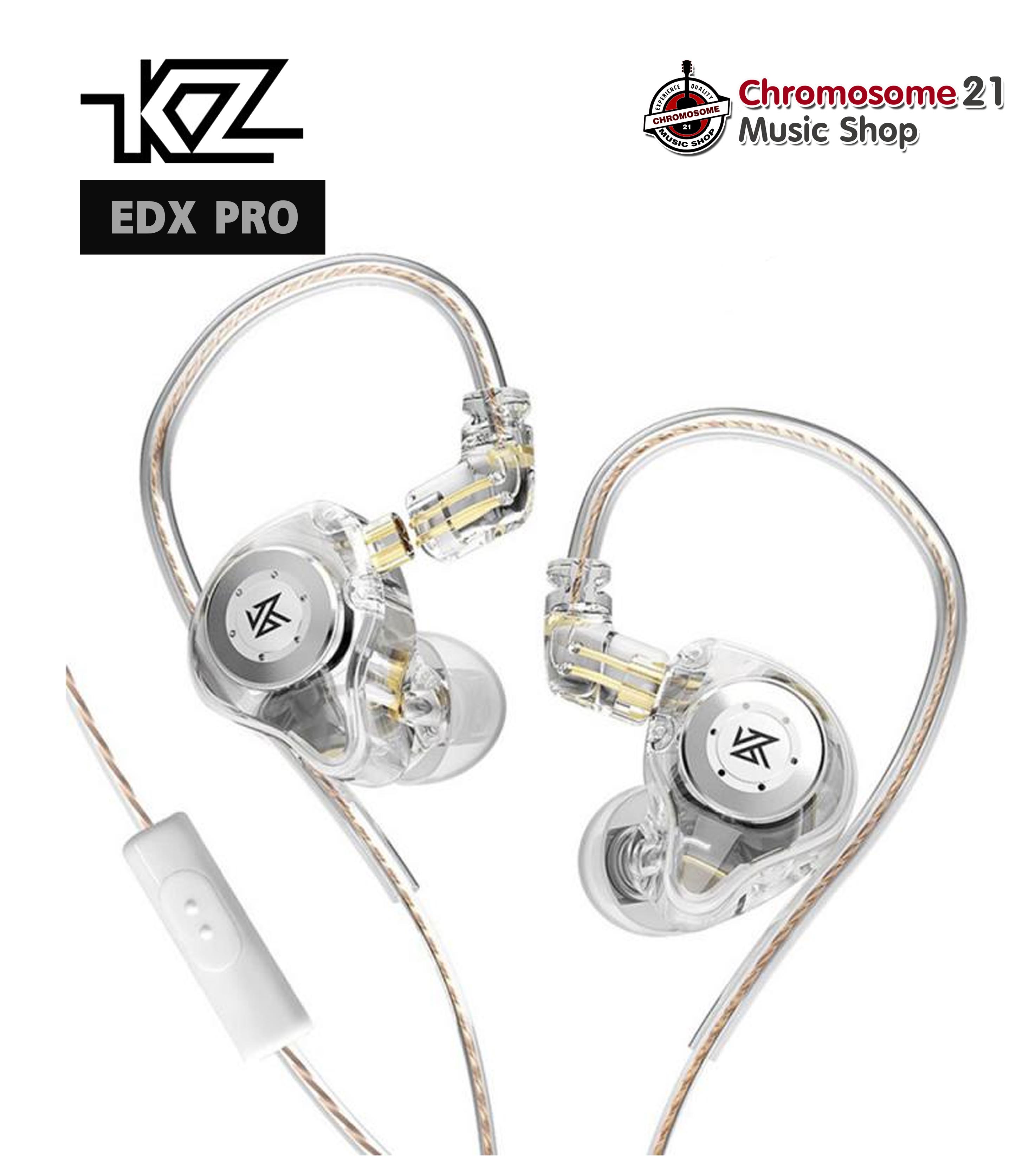 KZ EDX PRO (สีใส มีไมค์) หูฟัง 1 ไดรเวอร์ Dynamic ประกันศูนย์ไทย