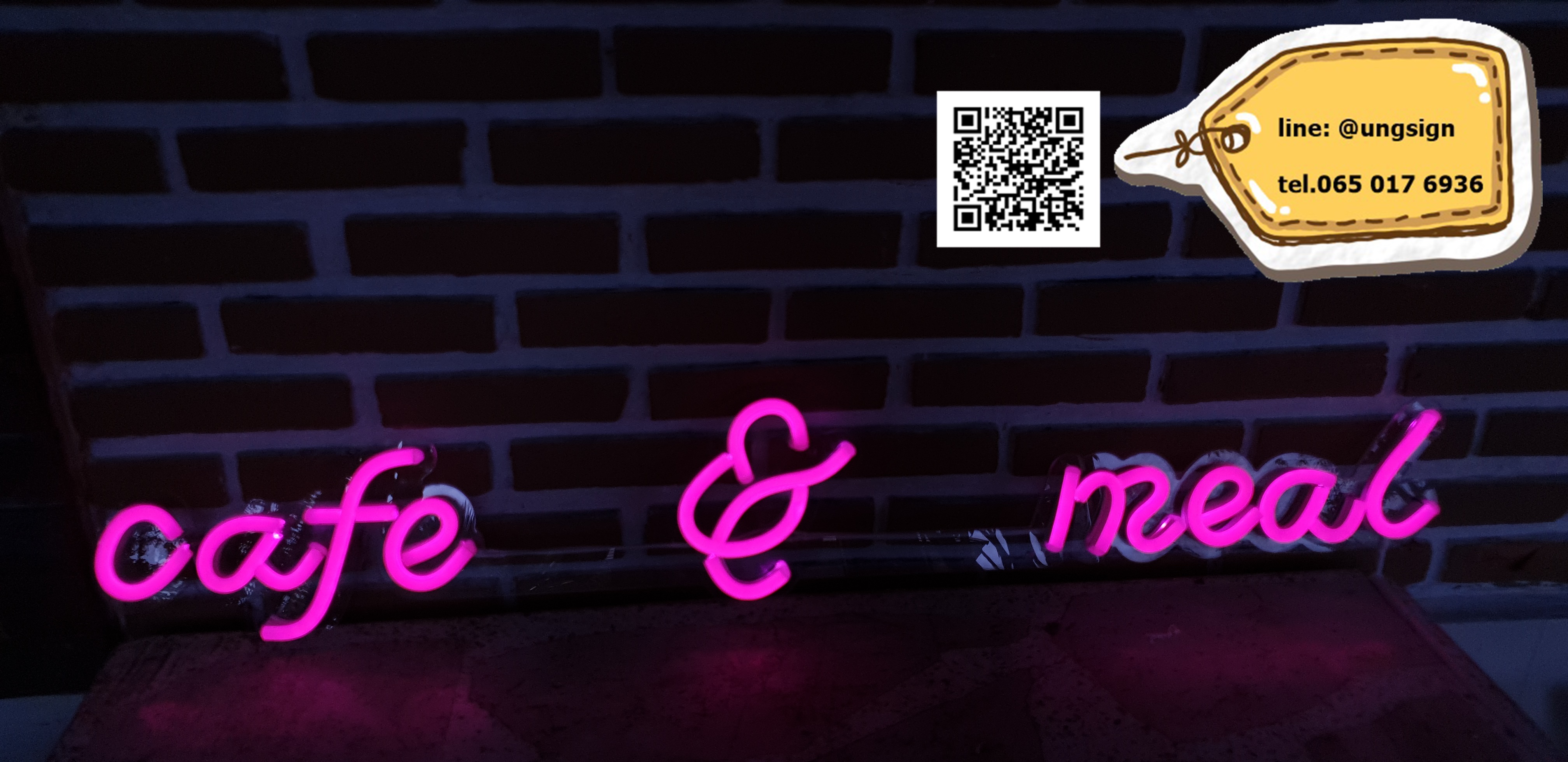 ป้ายนีออนเฟรค cafe & meal