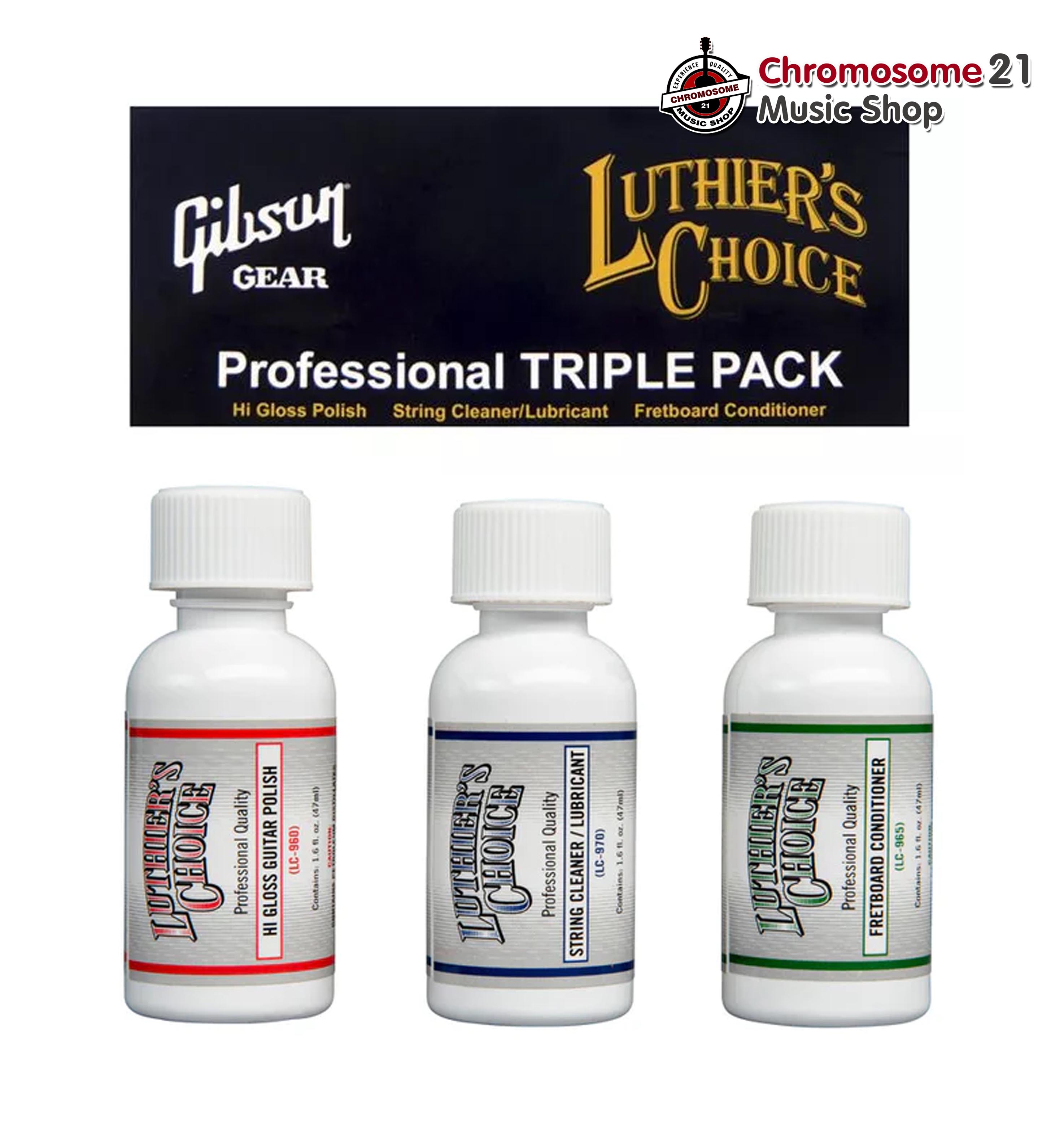 ชุดน้ำยาทำความสะอาดกีตาร์ Gibson Luthier’s Choice Triple Pack