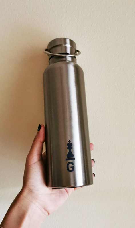 กระบอกน้ำพร้อมพิมพ์ ขนาด 500 mL. พร้อมแหวนคล้อง