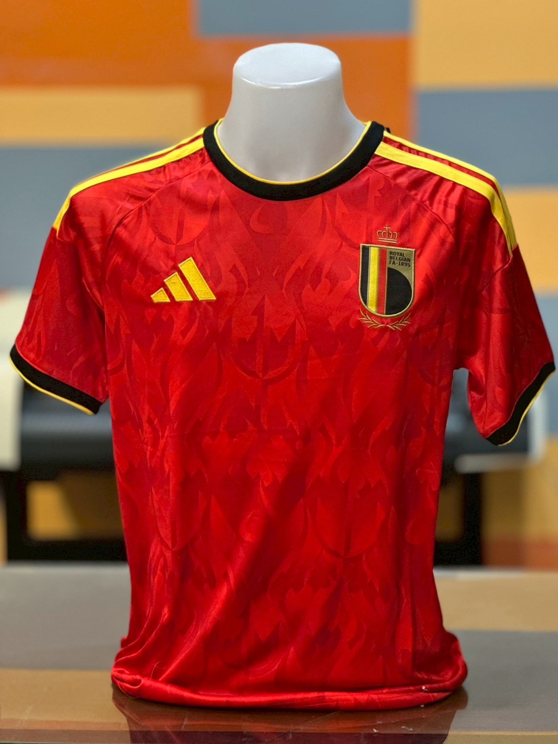 มาใหม่ เสื้อฟุตบอลเบลเยี่ยม สีแดง เกรดแฟนบอล 2025