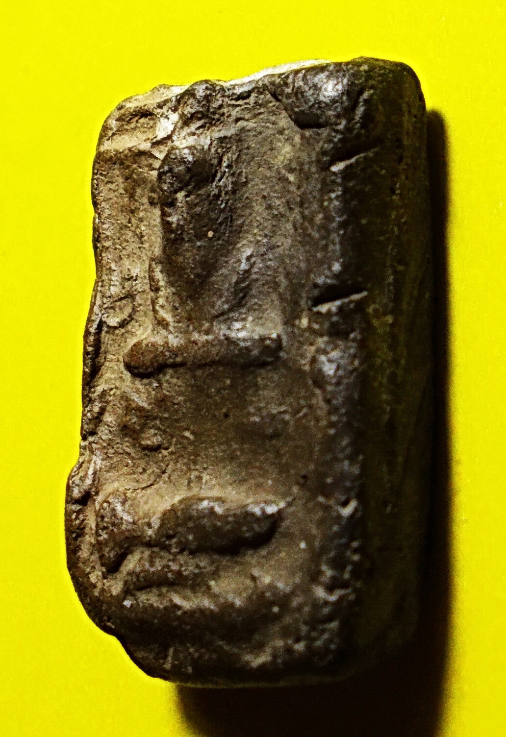 พระเนื้อดิน อุดผง ทรงปลากัด #lnw171