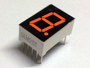 7 Segment 0.56" Common Cathode Red ไฟ 7 segment 0.56" 1 หลัก สีแดงแบบไฟลบร่วม CEM5161BE