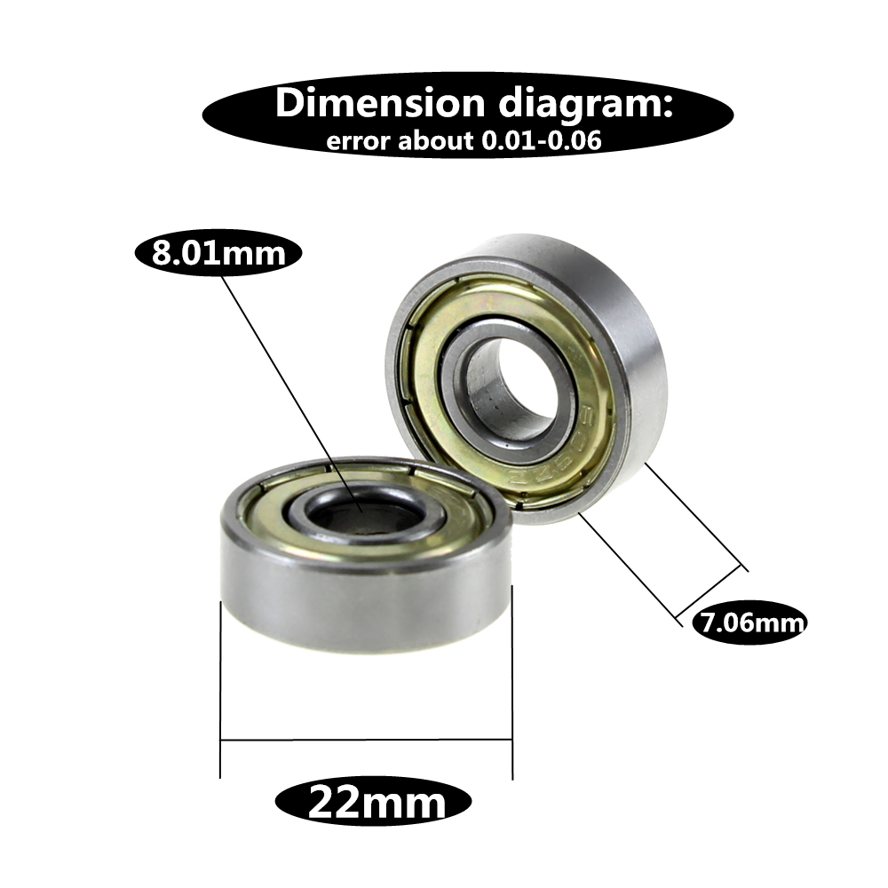 BEARING 608-ZZ ลูกปืน 8*22*7 8x22x7 MM 608 ZZ / ชิ้น