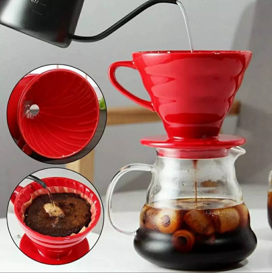 ดริปเปอร์ แก้วดริปกาแฟ แก้วรองดริปกาแฟสด ZB-VTC1 ถ้วยกรองดริปเซรามิก กรวยดริป ถ้วยดริป ดริปกาแฟ Drip