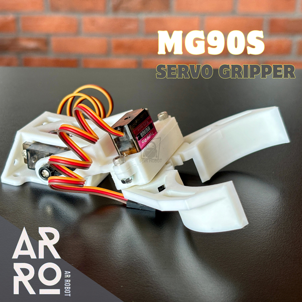 มือจับเซอร์โว Mg90s มือจับกริปเปอร์ 3D Servo Grirpper สีขาว