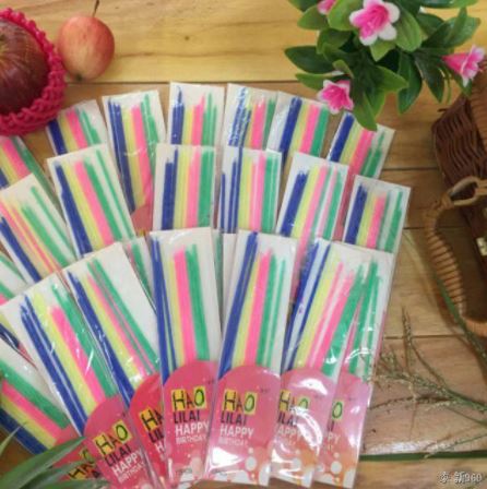 เทียนวันเกิดแบบผอมยาว เทียนผอมยาว HBD เทียนวันเกิด เทียนเกาหลี