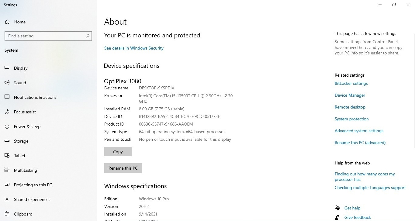 Dell Optiplex 3080