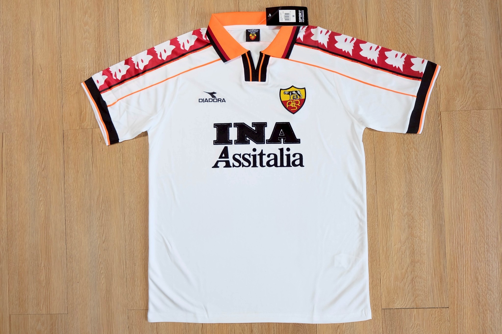 Retro เสื้อฟุตบอลย้อนยุค โรม่า สีขาว 1998-99