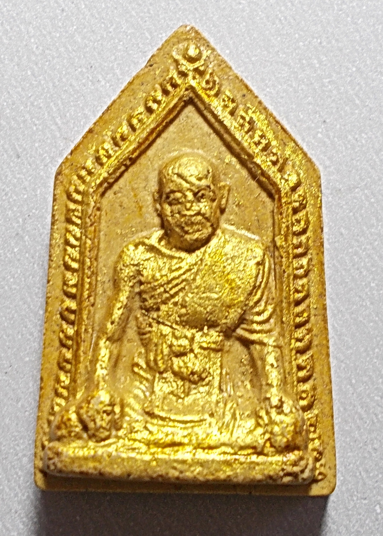 พระผงรุปเหมือนห้าเหลี่ยมรุ่นแรก หลวงปุ่เหมือนวัดกำแพง มีเกศา #lnw589