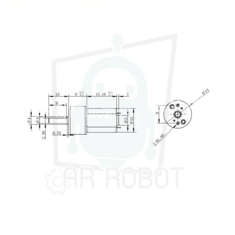 Granty 6V 14MM N20 Micro Gear Box Motor Dustproof High Torque For Robot DIY 300 RPM