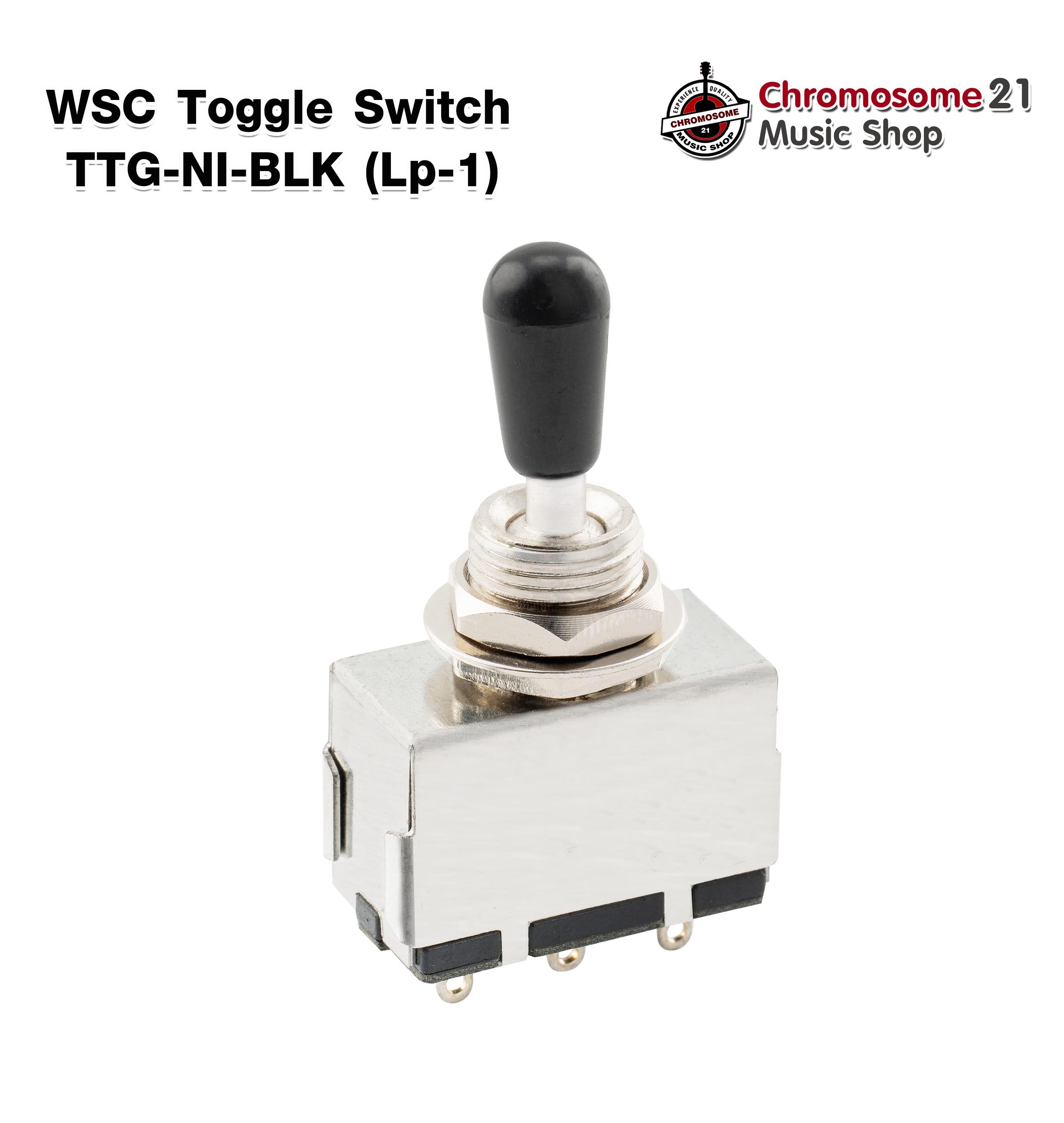 WSC Partsland 3-Way Toggle Switch LP-1 ท๊อกเกิ้ลสวิตช์ สำหรับกีต้าร์ทรง Les Paul Made in Korea จุกสีดำ