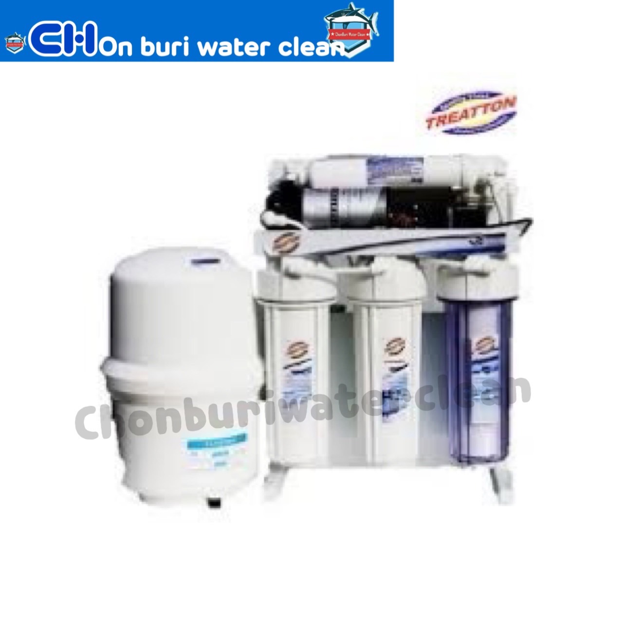 **สินค้าหมดชั่วคราว** เครื่องกรองน้ำ RO Treatton 5 ขั้นตอน กำลังผลิต 50 GPD