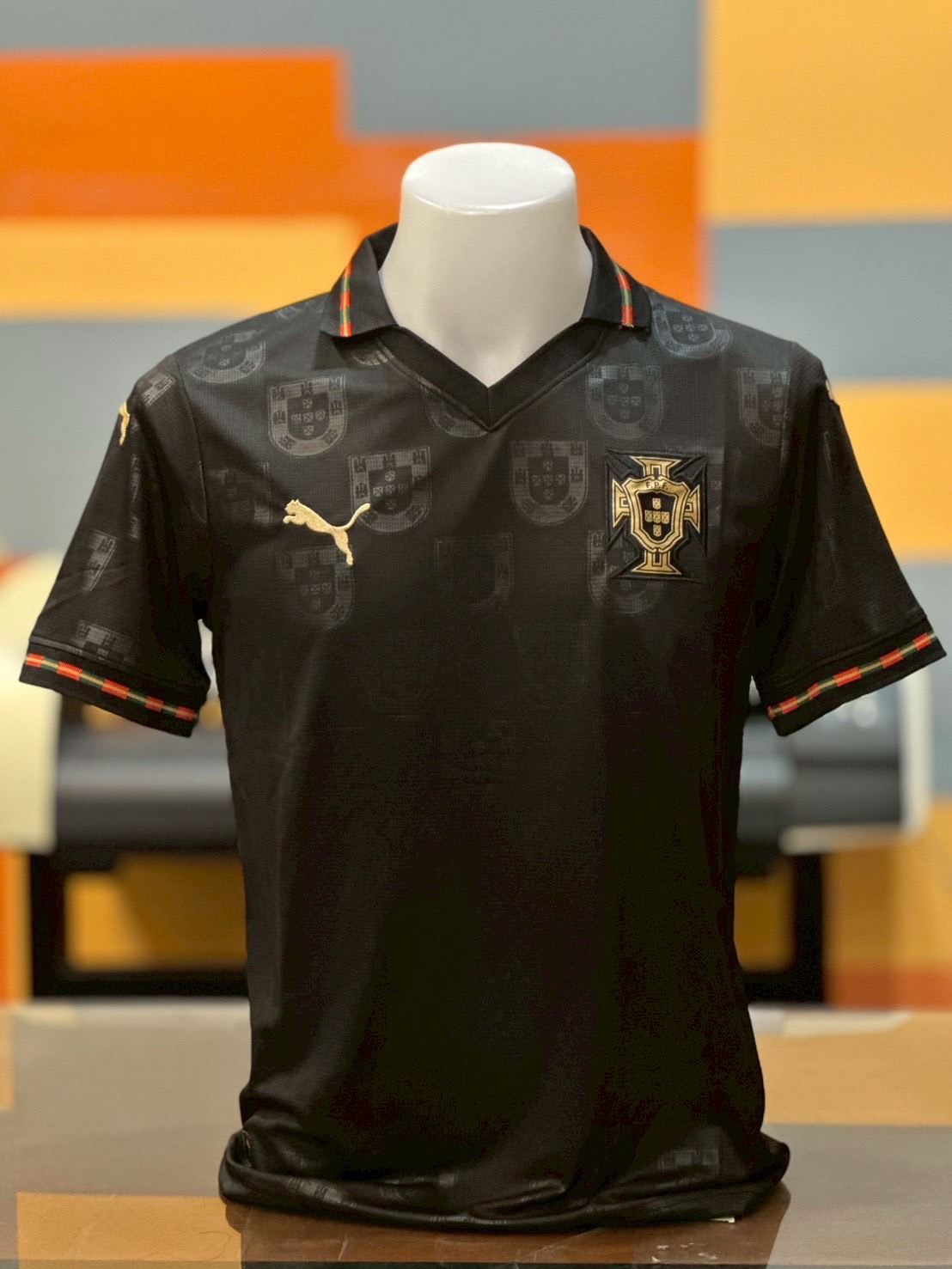 มาใหม่ เสื้อฟุตบอลโปรตุเกส สีดำ เกรดแฟนบอล 2025