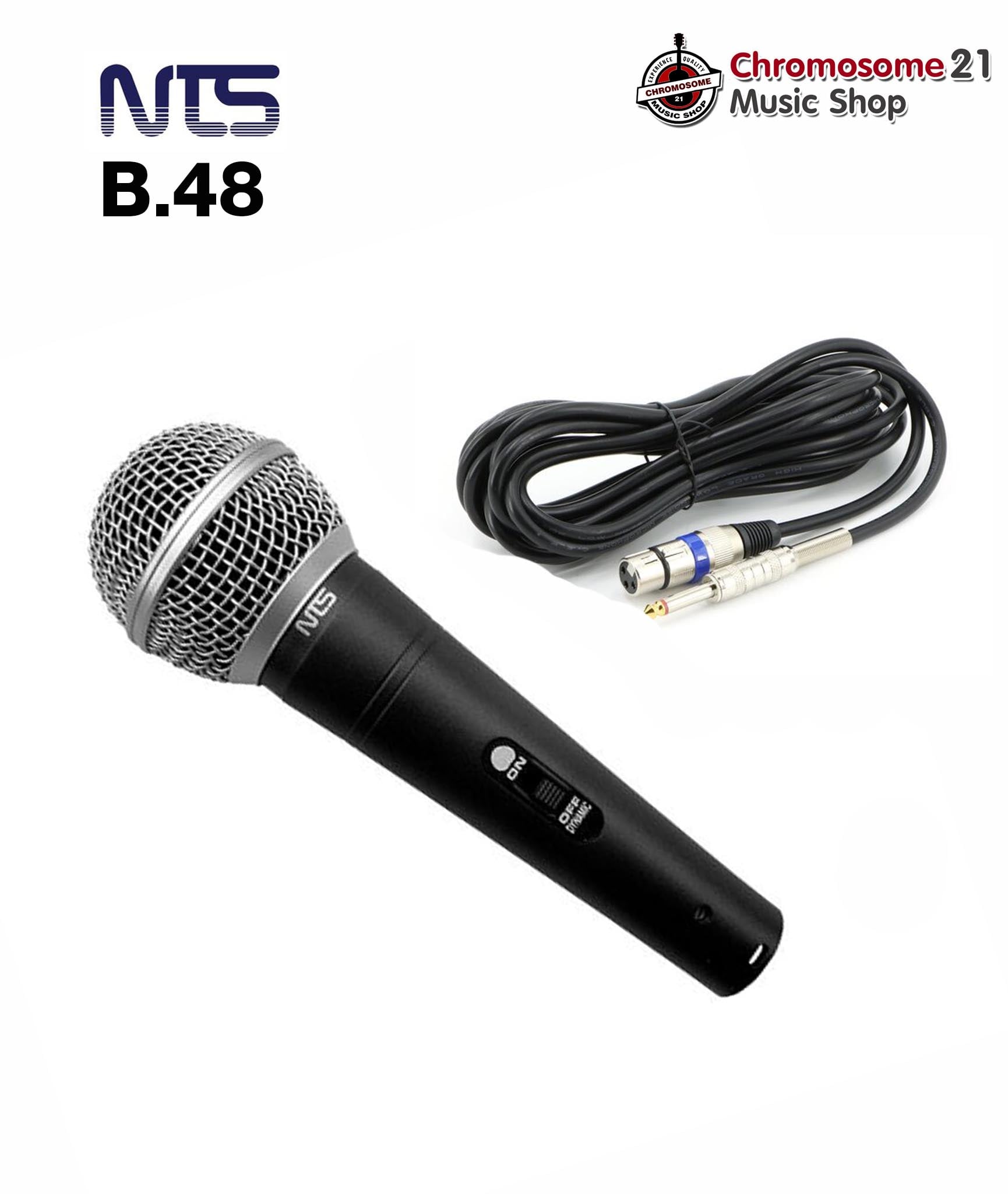 ไมค์โครโฟน NTS B48 พร้อมสาย 4.5เมตร