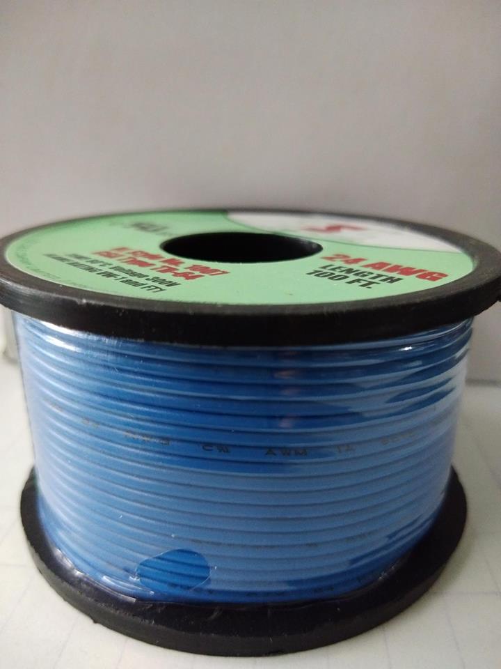 สายไฟ TSL 24 AWG 100FT น้ำเงิน