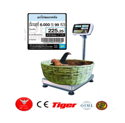 เครื่องชั่งคำนวณราคาแบบตั้งพื้น ยี่หัอ "TIGER" รุ่น "TPI-01"