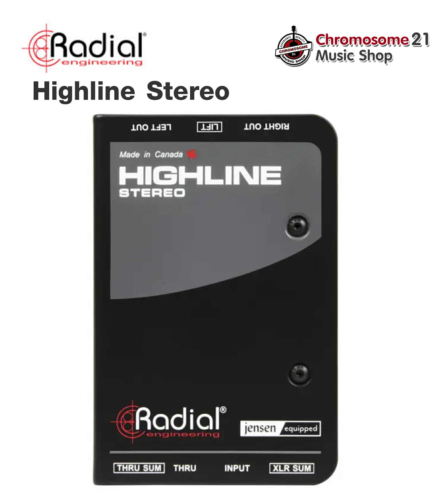 D.I Box ไดเร็กบ็อกซ์ Radial Highline Stereo Passive Line Isolator