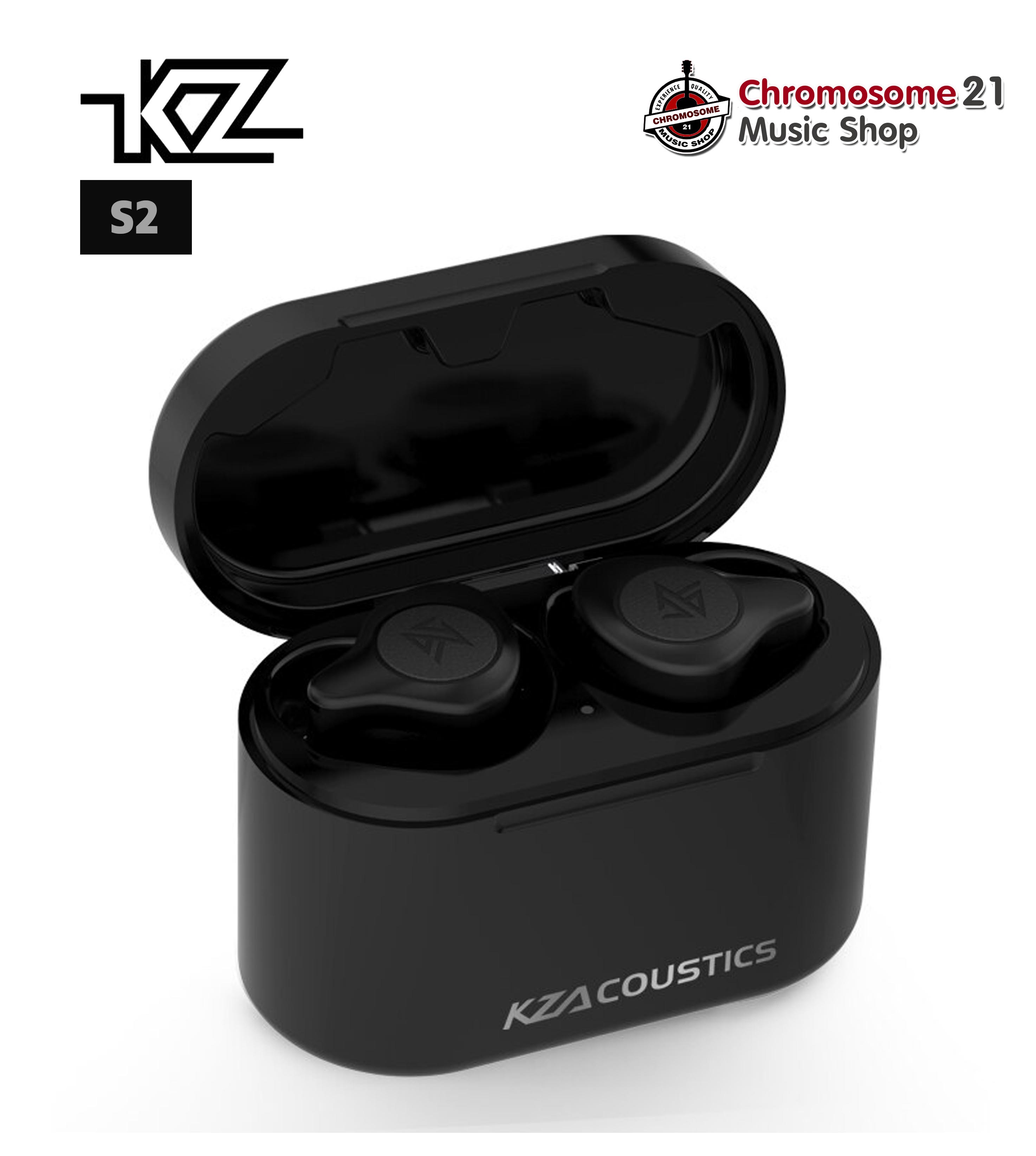 KZ S2 หูฟังบลูทูธ 5.0 Hybrid หูฟังไร้สาย หูฟัง Bluetooth 5.0 True Wireless หูฟังไร้สาย มีไมค์ หูฟังเล่นกีฬา กันน้ำ IPX5