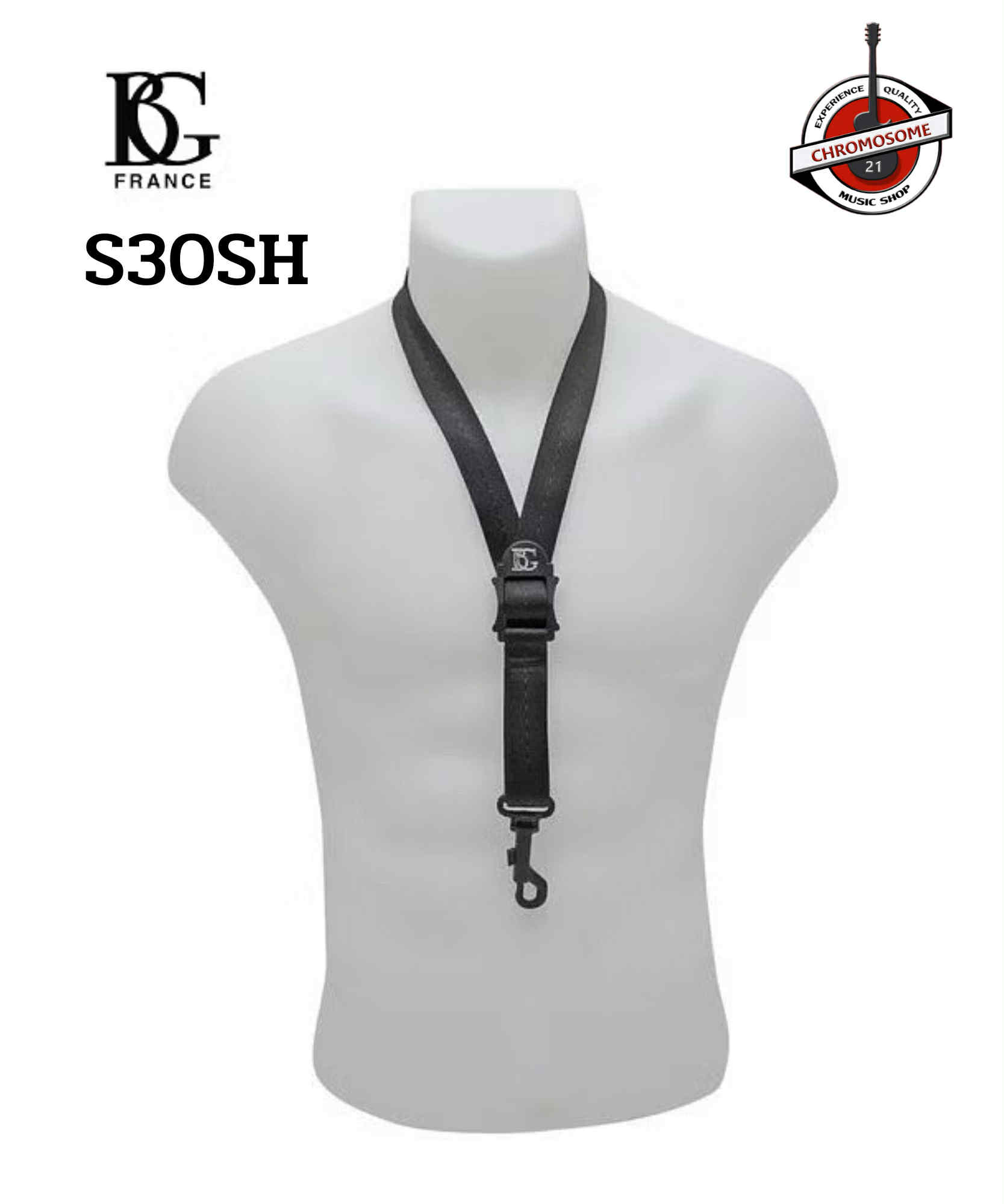 สายสะพายอัลโต/เทเนอร์ แซกฯ BG (ตะขอล็อก) S30SH