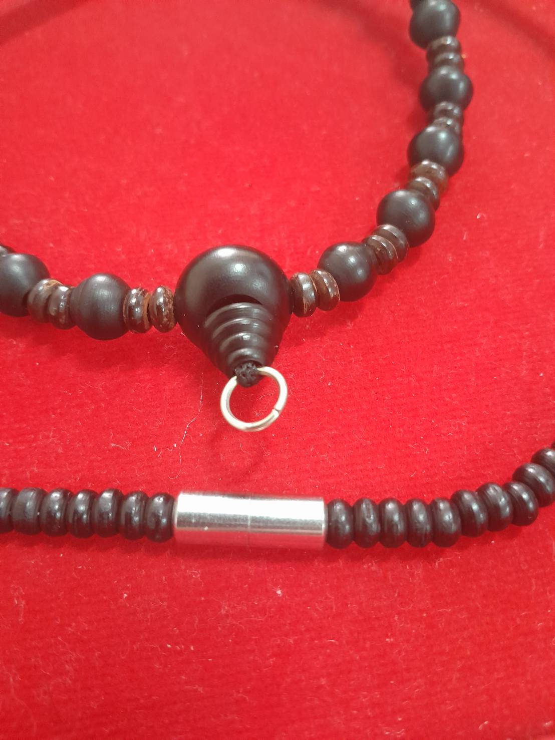 สร้อยคอ ไม้มงคล ประคำไม้งิ้วดำ ขั้น แว่นกะลา ขุนไม้งิ้วดำ ประคตไม้งิ้วดำ