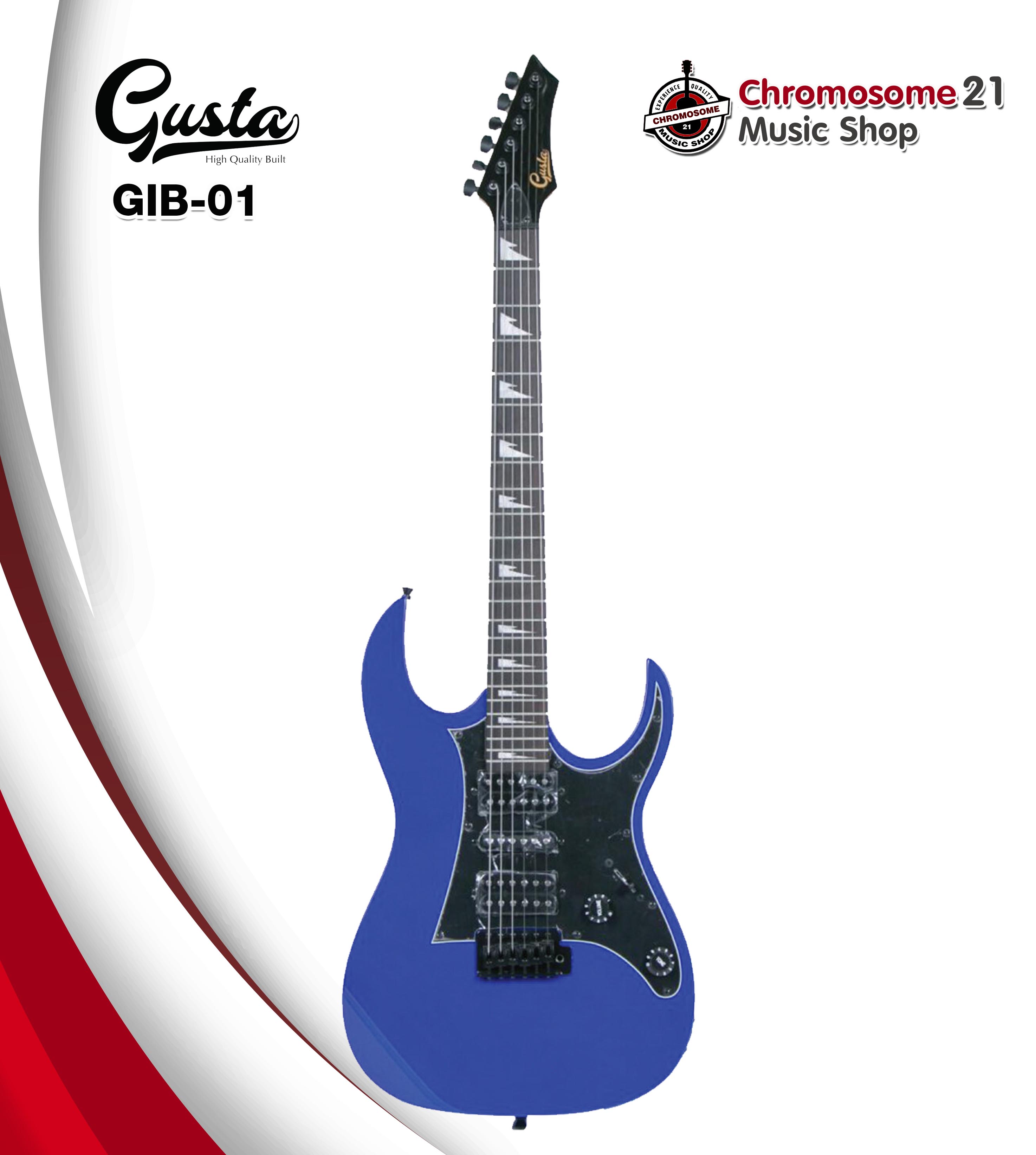 กีตาร์ไฟฟ้า Gusta GIB-01 (สีน้ำเงิน)