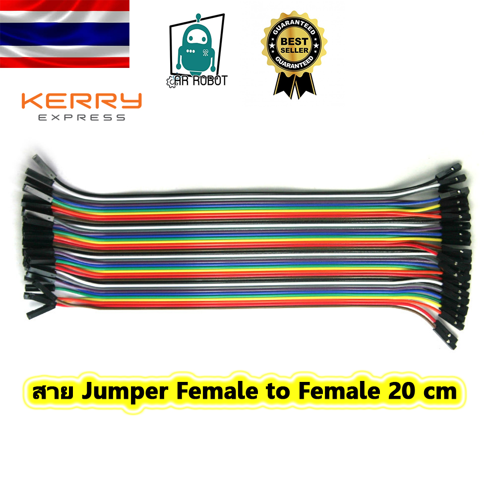 สาย ไฟจัมเปอร์ เมีย - เมีย ยาว 20cm. จำนวน 40 เส้น