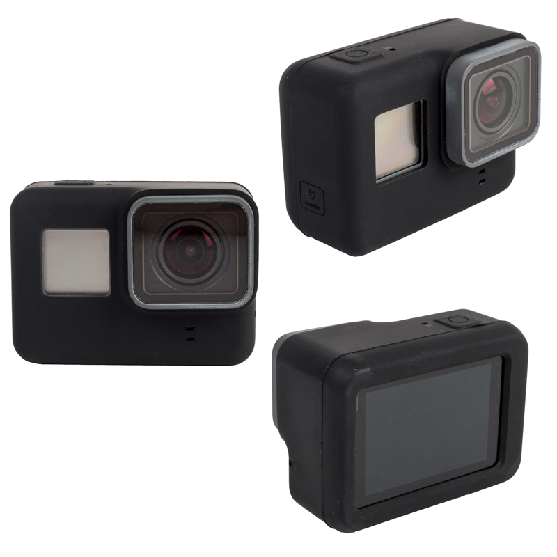 ซิลิโคนนิ่มอย่างดี สำหรับ GOPRO HERO 5/ 6 / 7 แถมฟรีฝาปิดหน้าเลนส์