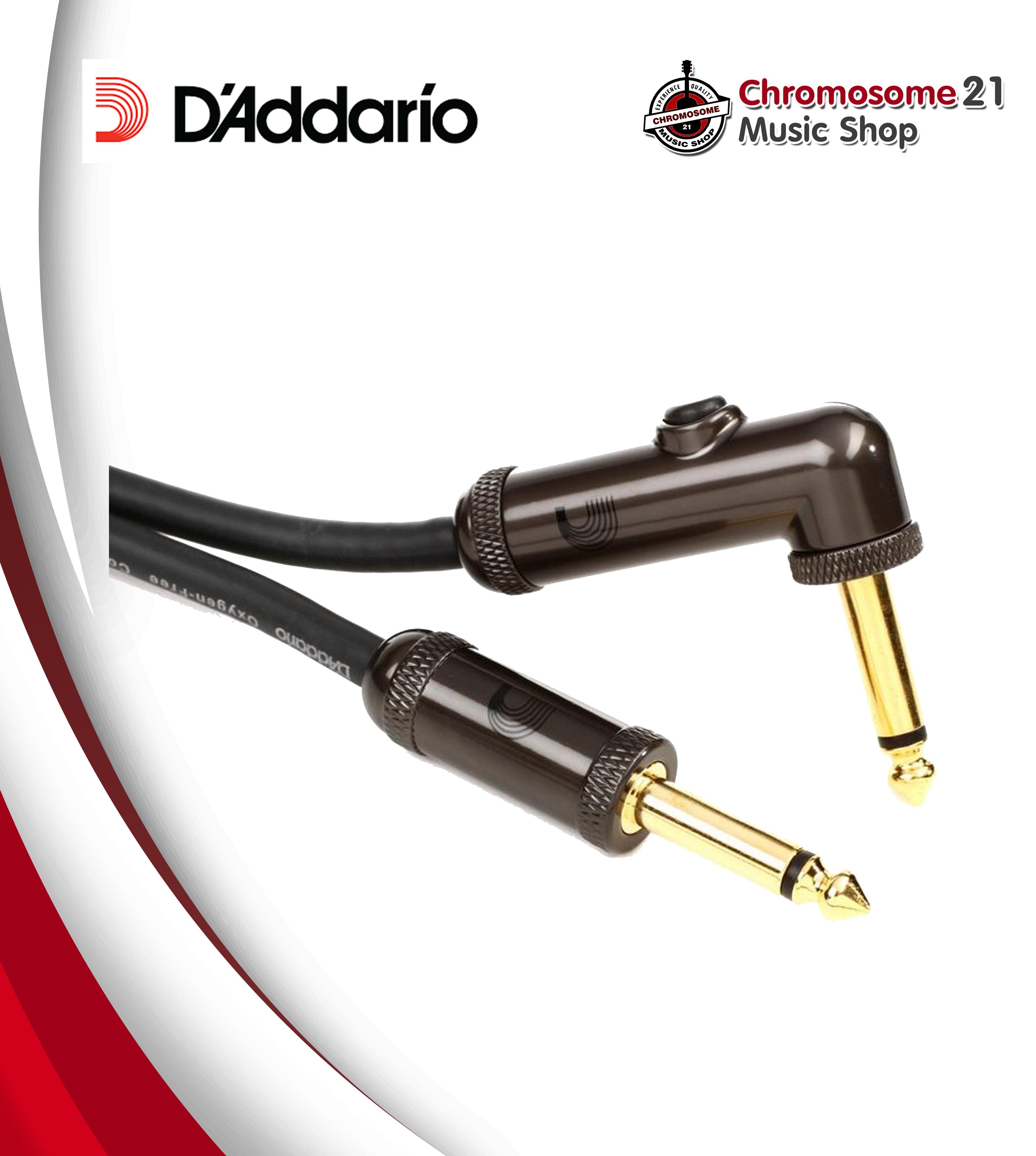 สายแจ็คมีสวิชท์ตัดสัญญาณ D'Addario (Planet Waves) ยาว 20 ฟุต