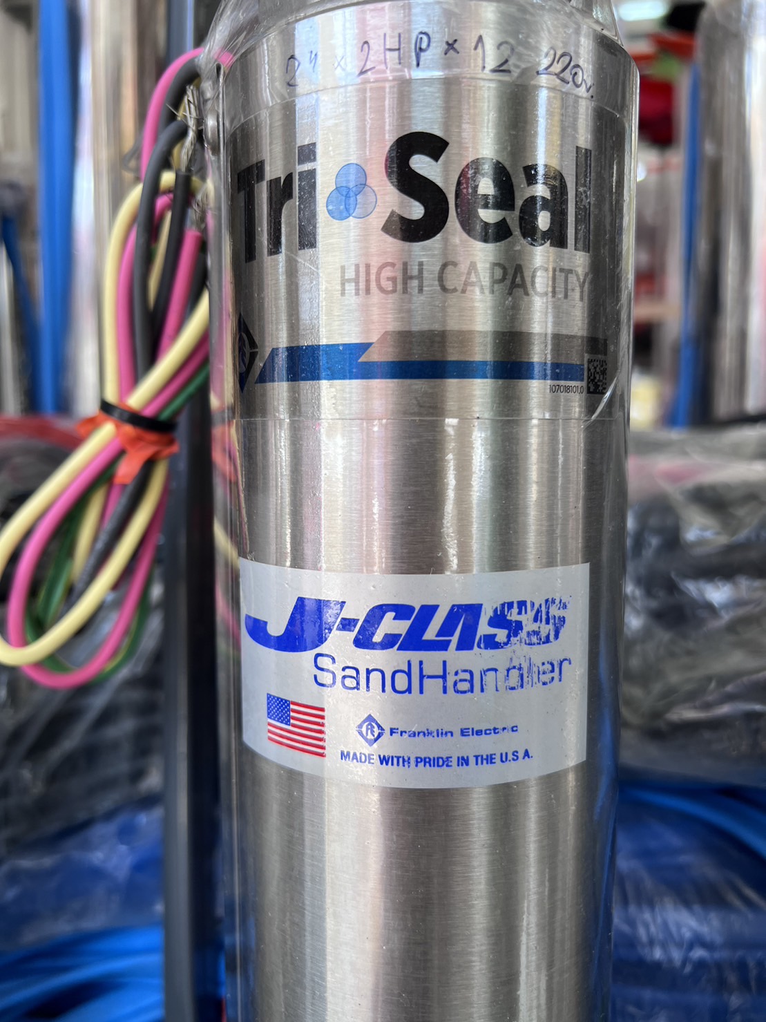 [SM-FD] ปั๊มบาดาล แฟรงคลิ้น รุ่น100FH2S4 - 2นิ้ว 12ใบพัด 2แรงม้า 220v