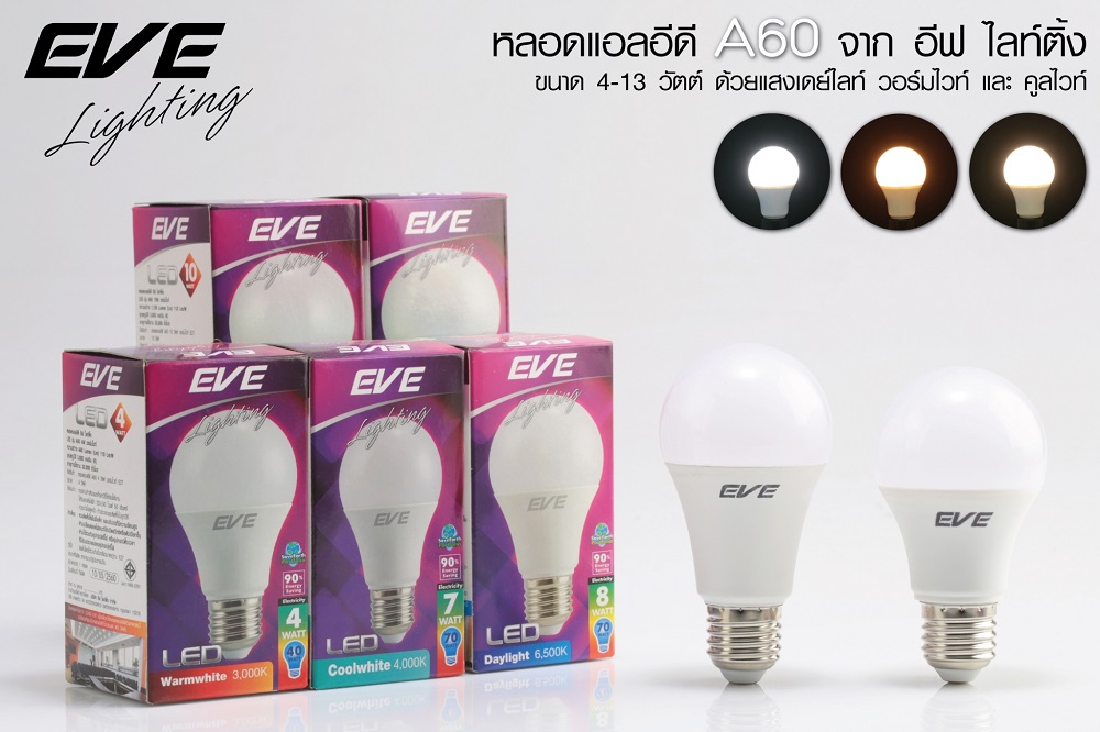 หลอด LED A60 4-13 วัตต์