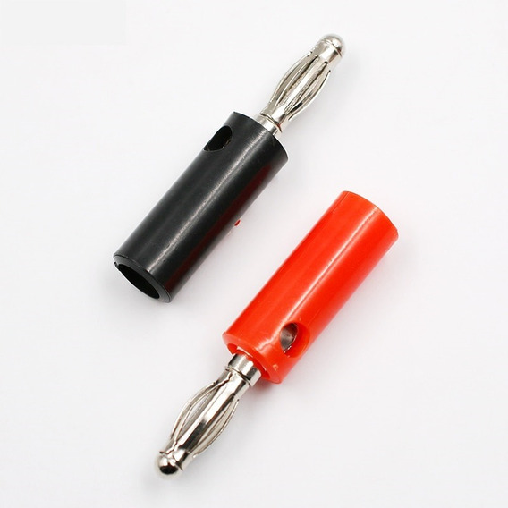 Banana plug 4MM jack terminal แจ็คปลั๊กกล้วย สีแดงดำตัวผู้ จำนวน 1 คู่