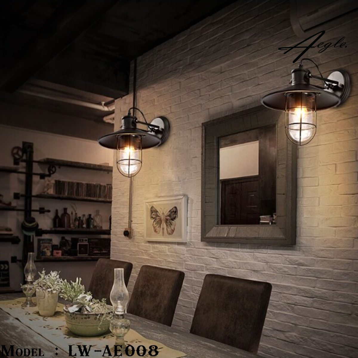 โคมไฟติดผนัง Industrial Nordic America