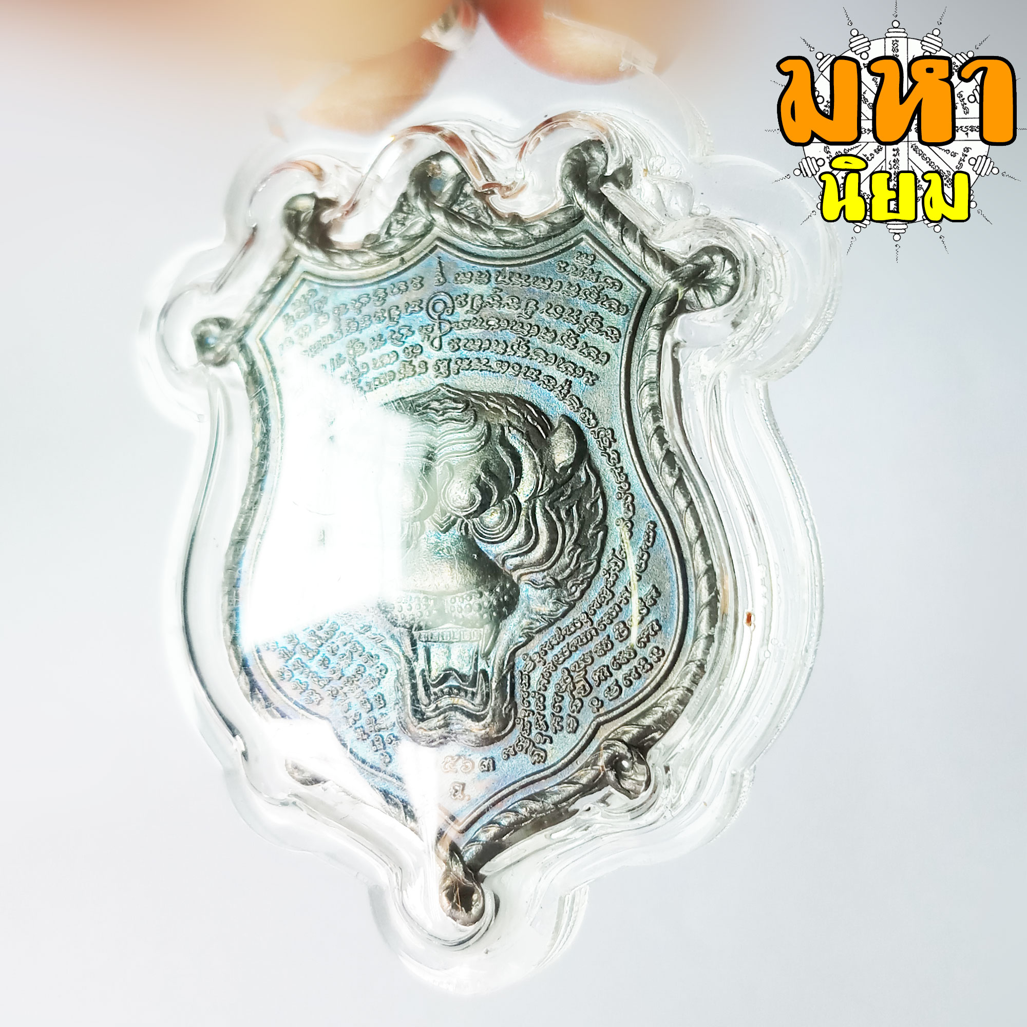 เหรียญพยัคฆ์เหนือดวง พญาสมิงเหนือดวง หลวงพ่อไฉน ฉนฺทสาโร จ.ขอนแก่น เนื้อนวะโลหะ เลี่ยมกรอบอย่างดี