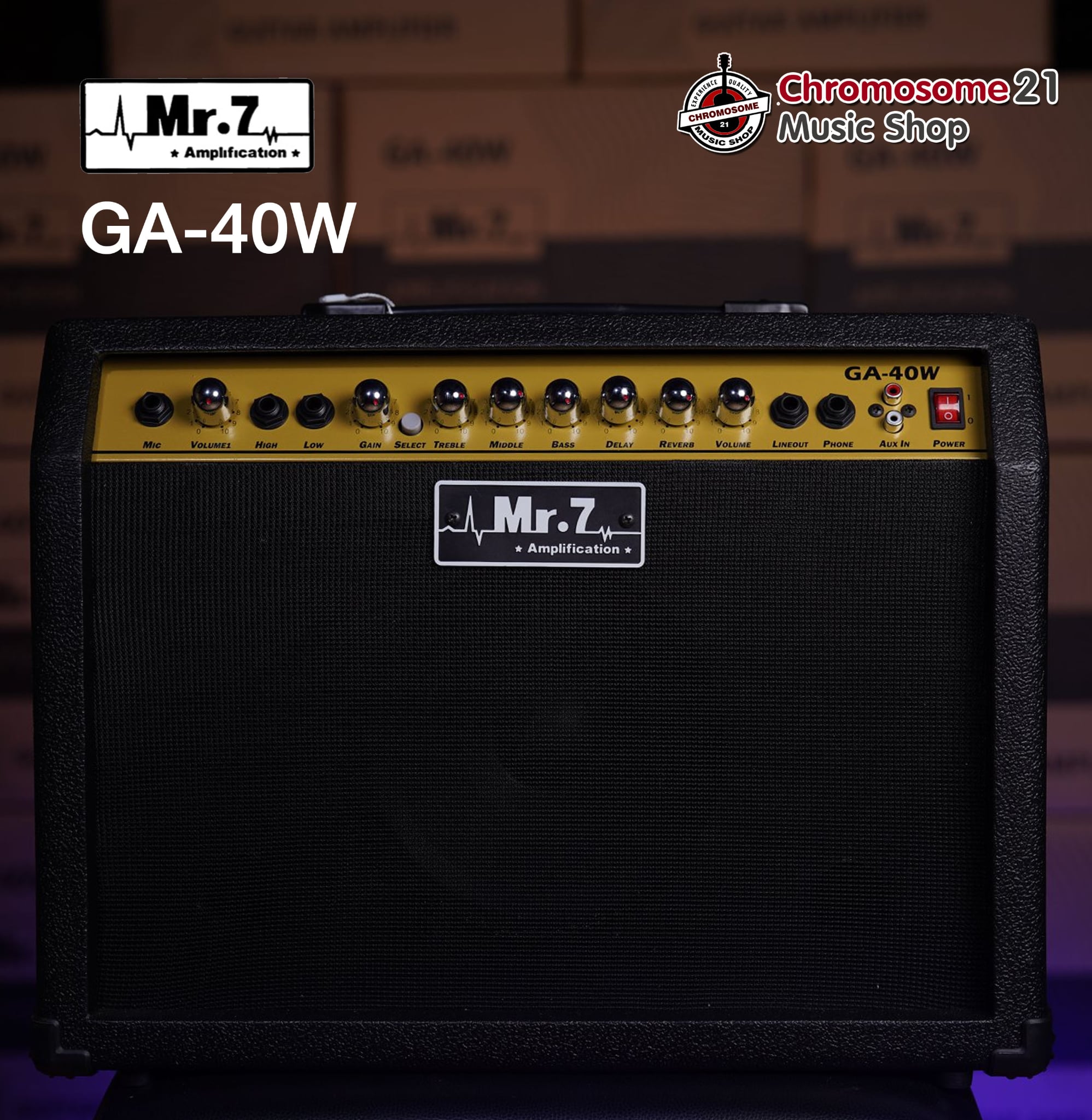 แอมป์กีตาร์ไฟฟ้า Mr.7 GA-40W (สีดำ)