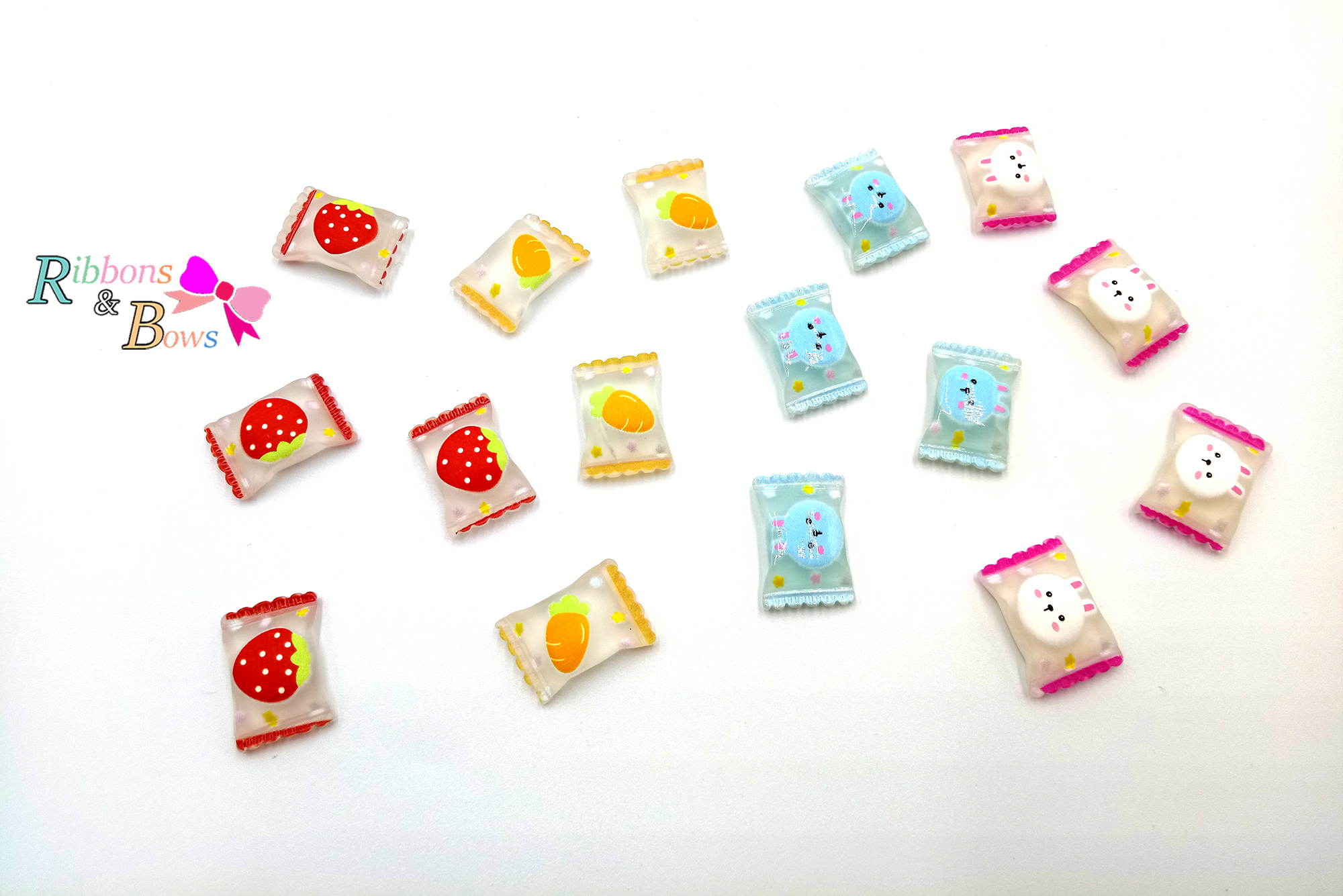 RD091 เรซิ่นลูกอมหลากสีสัน มีให้เลือก 4 สี (แพค 10 ชิ้น)