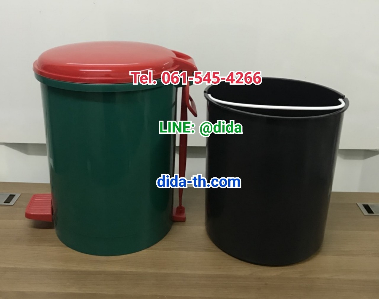 ถังขยะเท้าเหยียบ ทรงกลม ขนาด 18 ลิตร