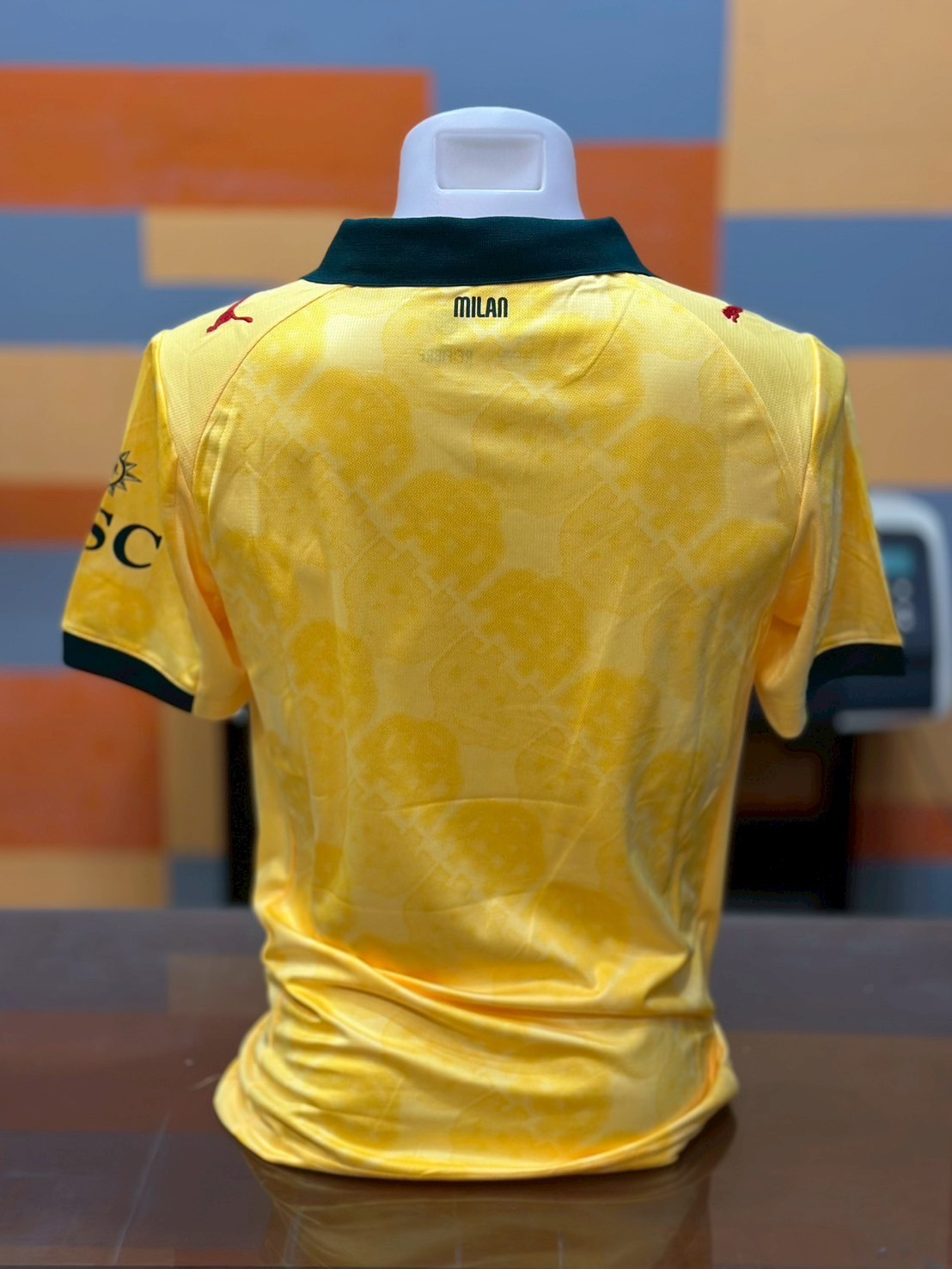 เสื้อฟุตบอล เอซี มิลาน เยือน สีเหลือง Fans Edition เกรดแฟนบอล 2025