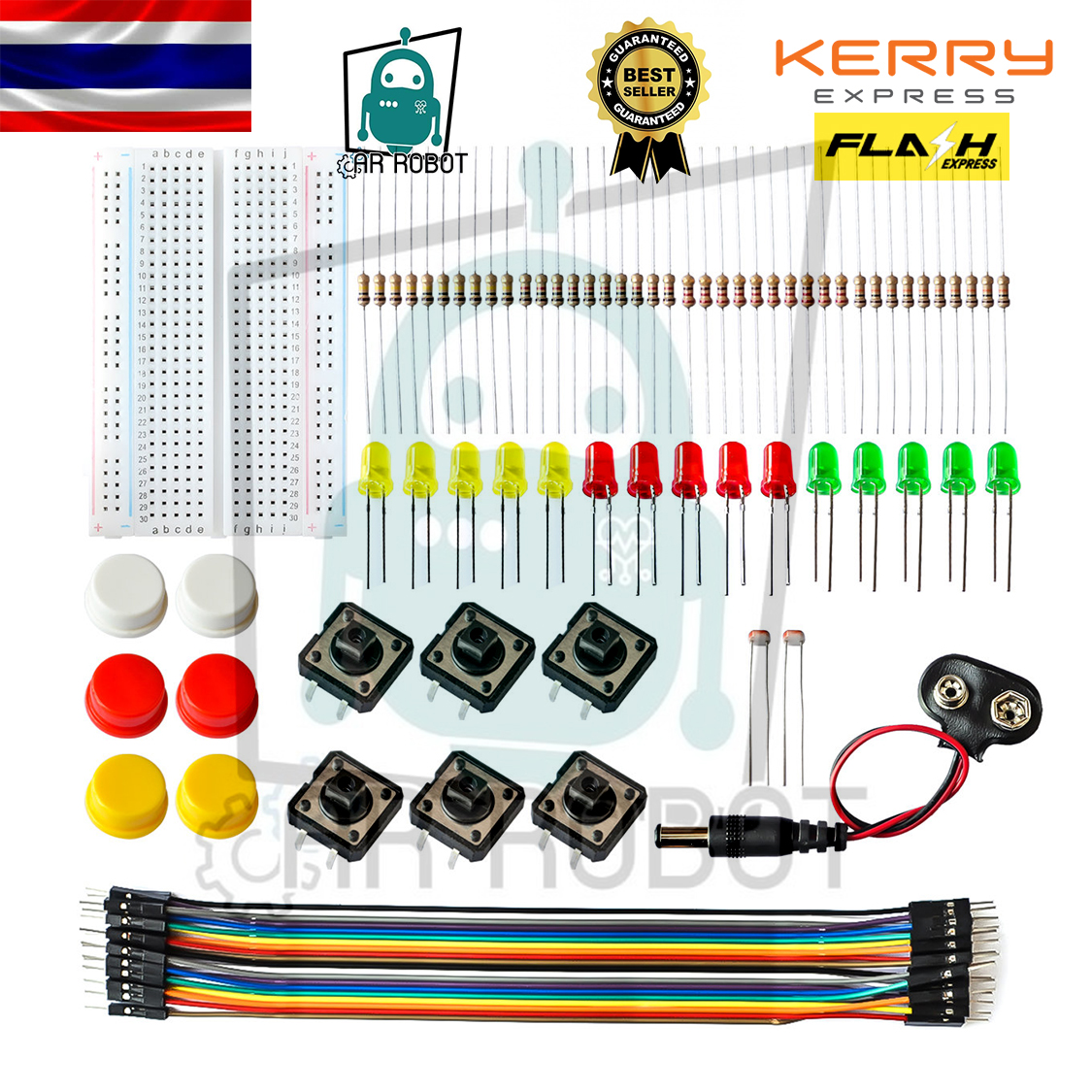 Starter Kit for Arduino UNO R3 Mini Breadboard LED Jumper Wire Button (ไม่รวมบอร์ด ARrduino R3)