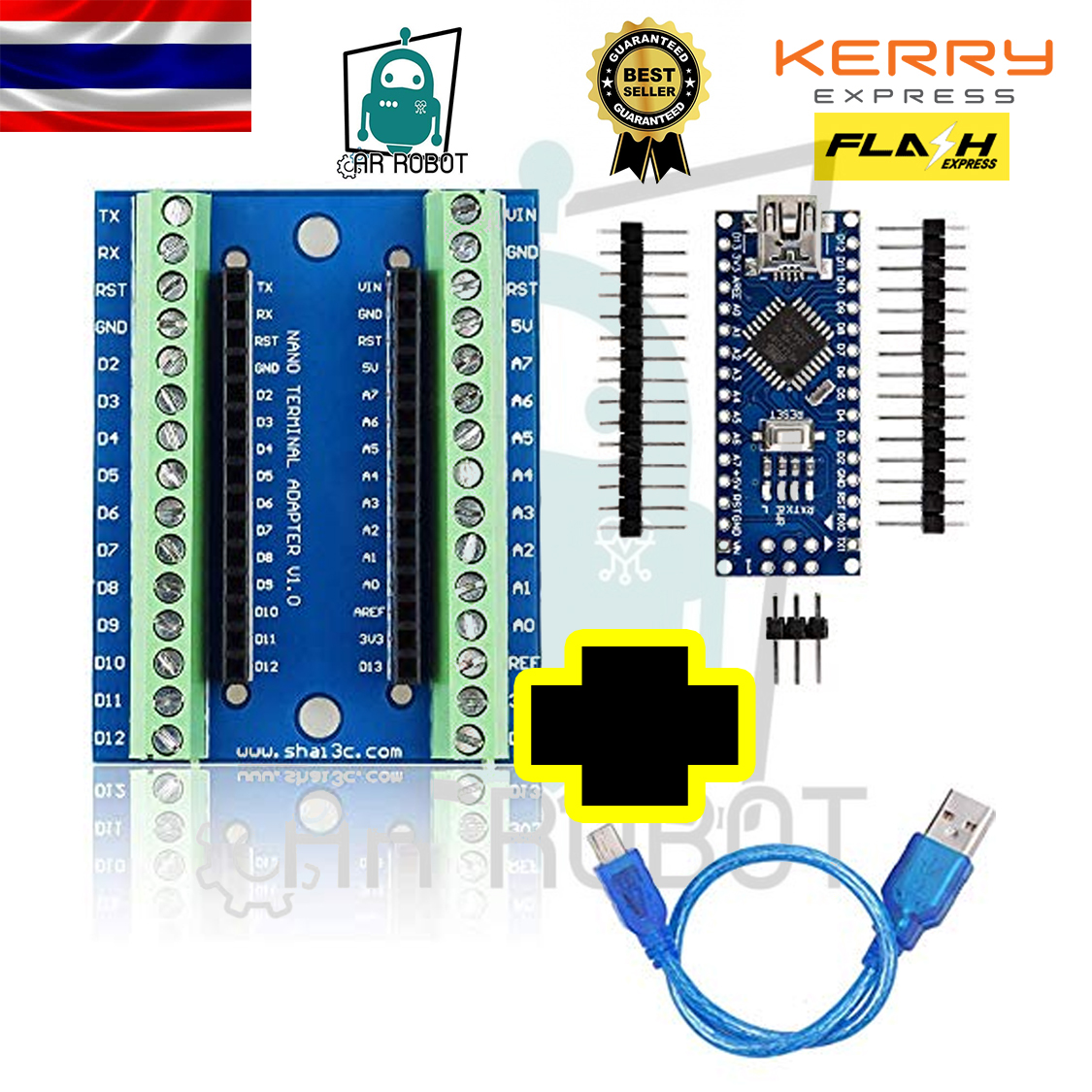 arduino nano shield Arduino Nano V1.0 Screw Shield (สินค้าในไทย)