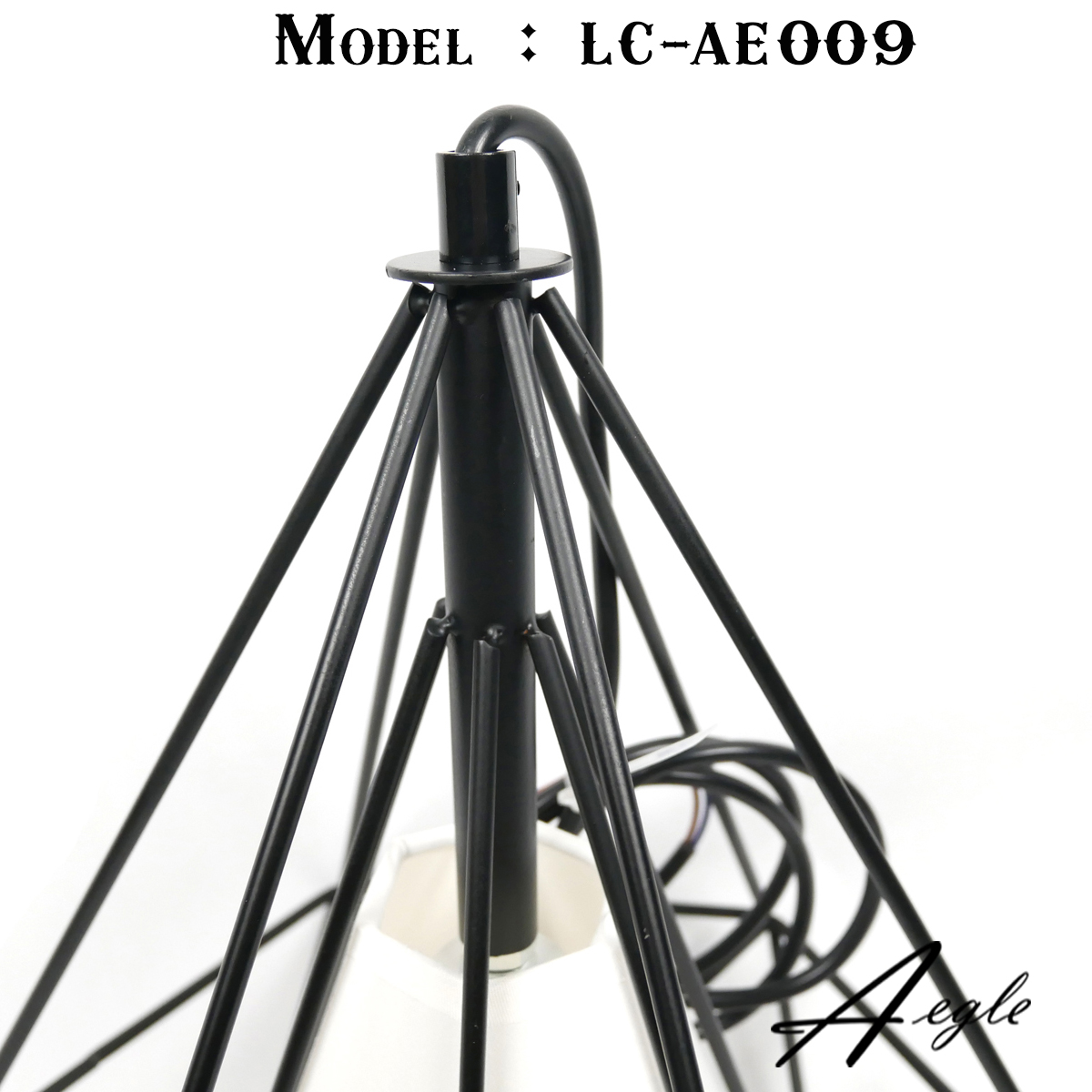 โคมไฟห้อยเพดานเหล็กดัด อเมริกัน โมเดิร์น ทรงเพชร สีดำ