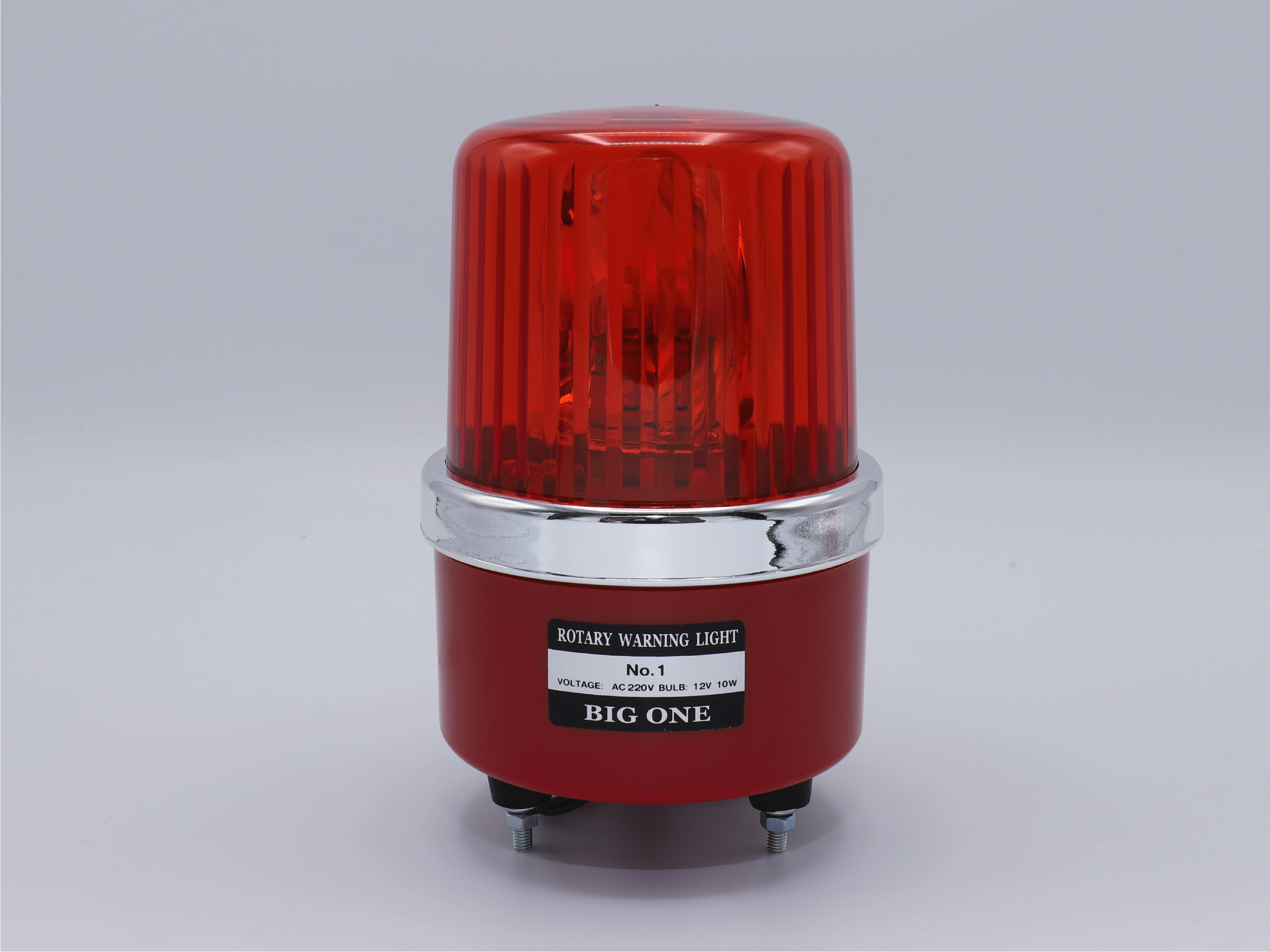 BIG ONE ไฟหมุนคุณภาพสูง Rotary Warning Light ตัวหมุนหน้าเดียว สีแดง No.1 ขนาด 4 นิ้ว